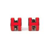 Hermes Mini Red Pop H Earrings